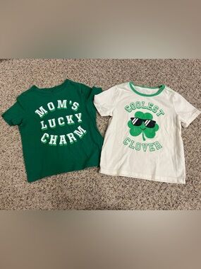 Old Navy Green & White St. Patrick's Tee Duo